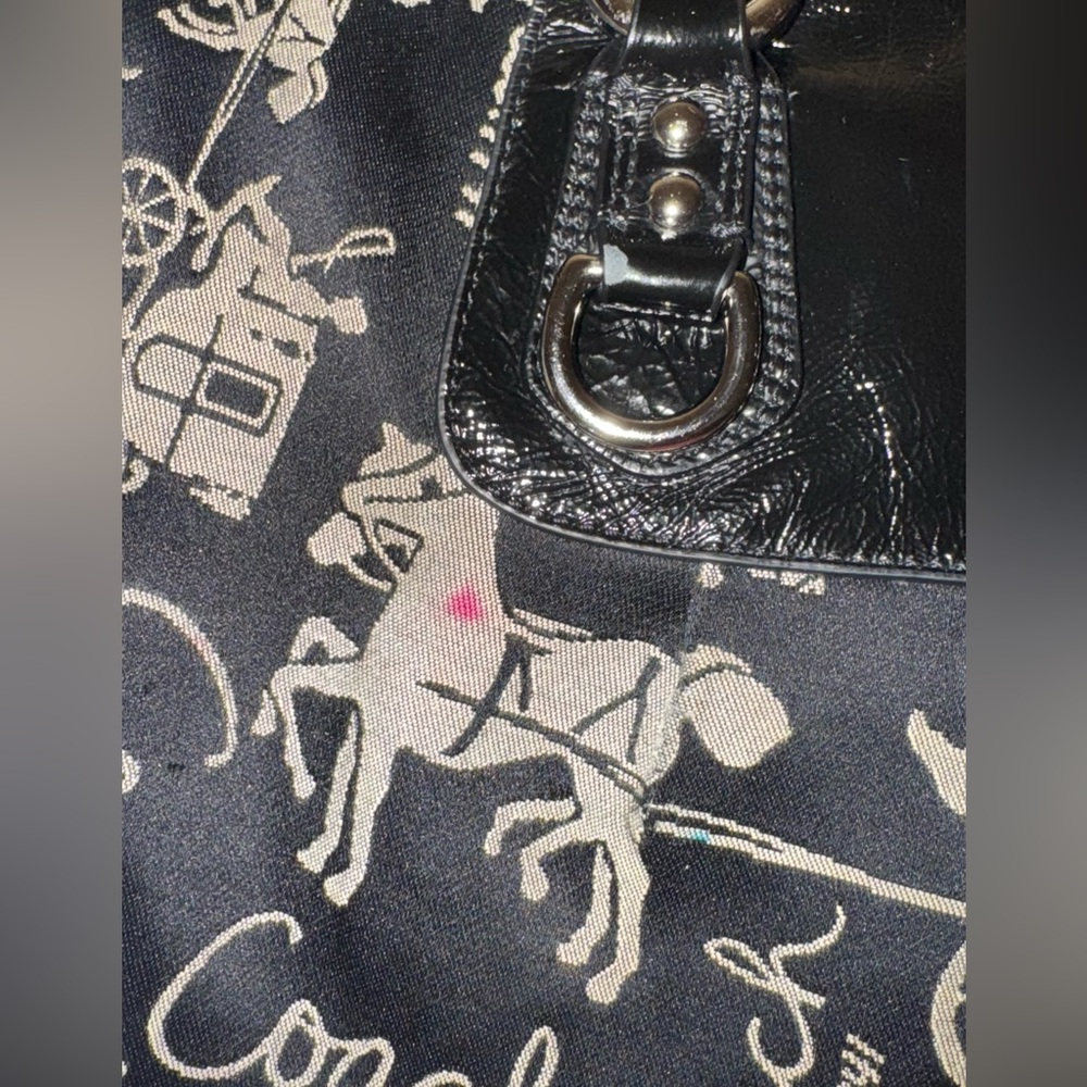 COACH Ashley Horse & Carriage Satchel Handbag w/ Shoulder Strap - Picture 15 of 16